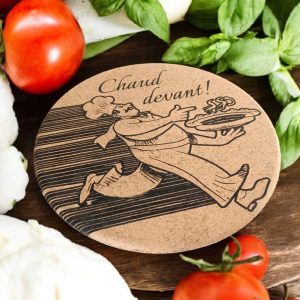 set de 6 dessous de verre en bambou "l'esprit de pagnol" phrase littéraire sur la provence