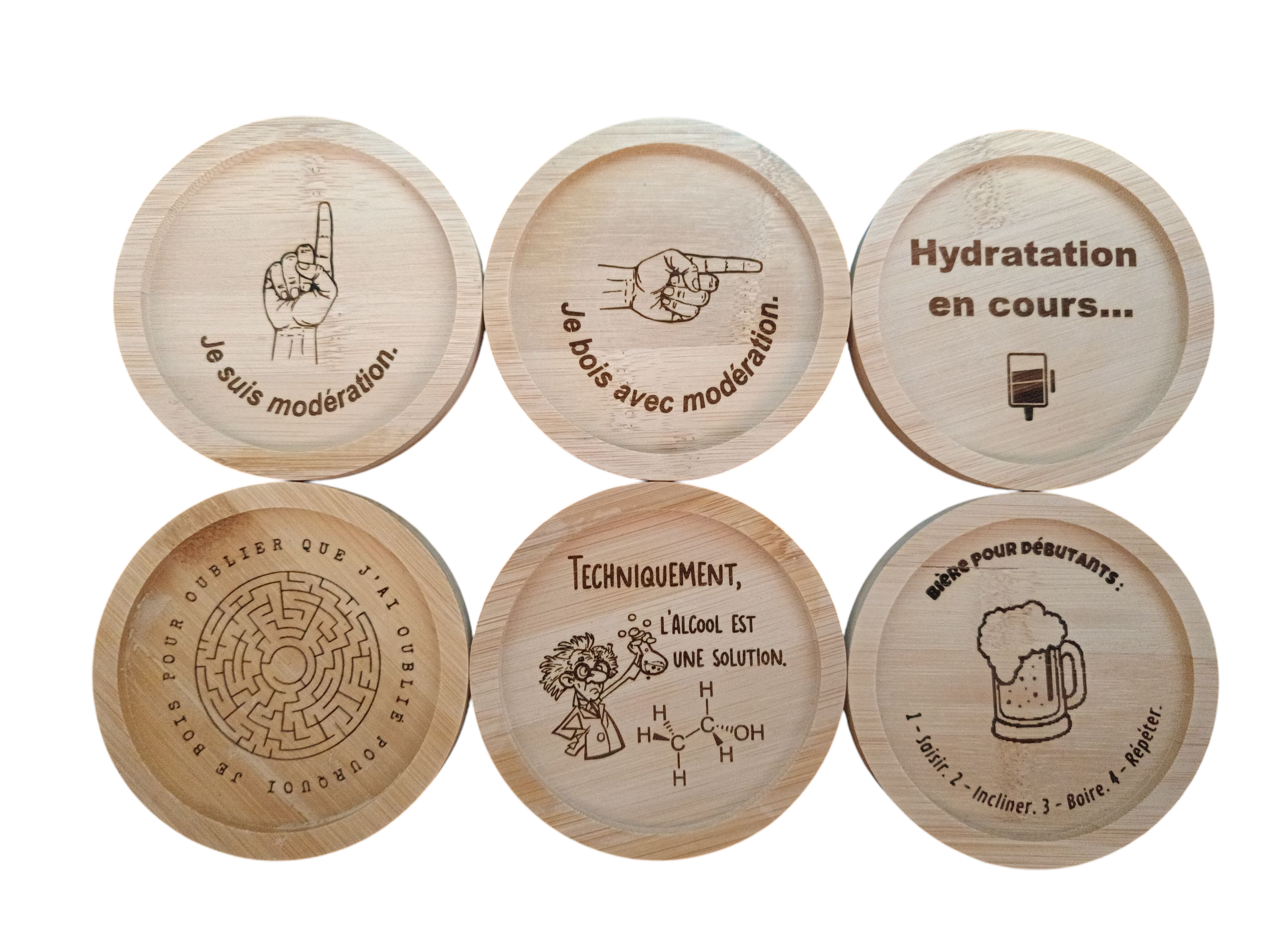 set de 6 dessous de verre en bambou "l'esprit de pagnol" phrase littéraire sur la provence set de 6 dessous de verre en bambou "l'esprit de pagnol" phrase littéraire sur la provence
