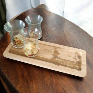 set de 6 dessous de verre en bambou "l'esprit de pagnol" phrase littéraire sur la provence