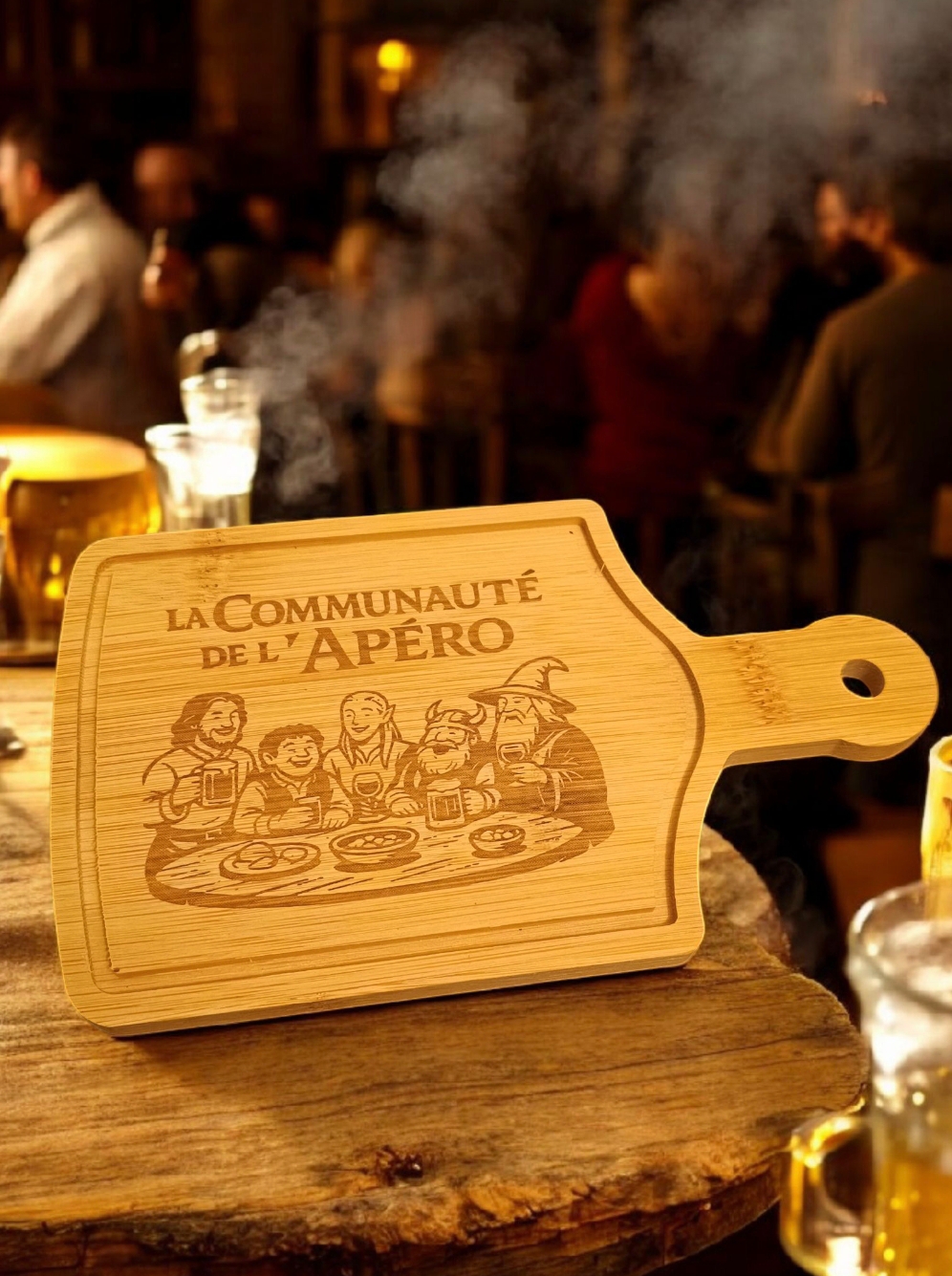 planche à découper apéro "la communauté de l'apéro" planche à découper apéro "la communauté de l'apéro"